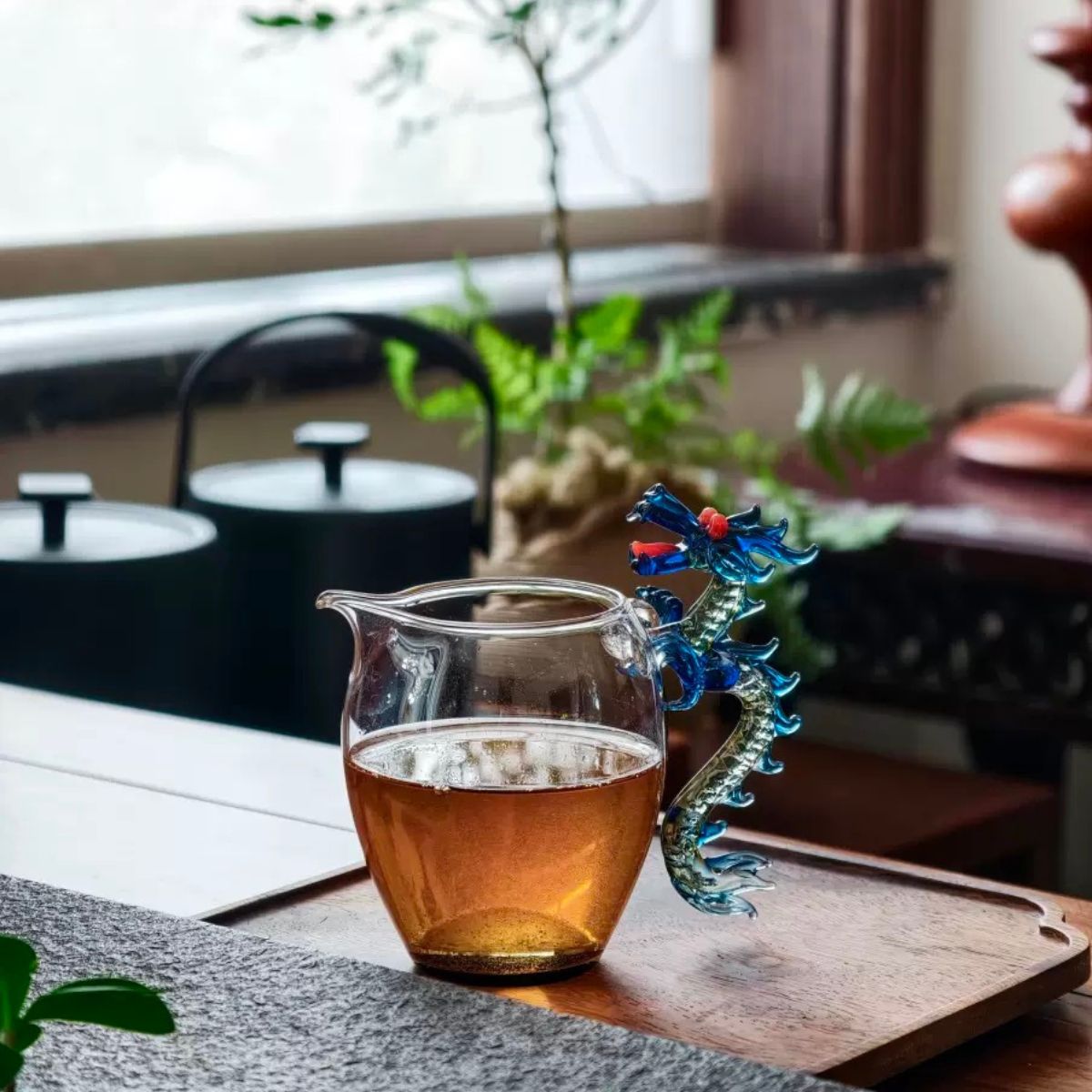 Dragon Handle Tea Pitcher – Starry Base, 260 ml