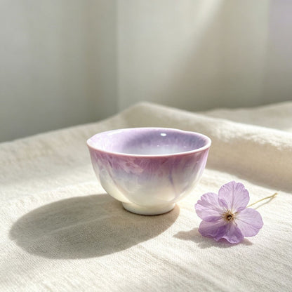 Purple Gradient Crystal Glaze Master Cup – 40ml Gongfu Tea Tasting Cup