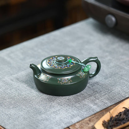 Falangcai Huating Yixing Teapot | Original-Ore Green Clay | 200ml Handcrafted Zisha
