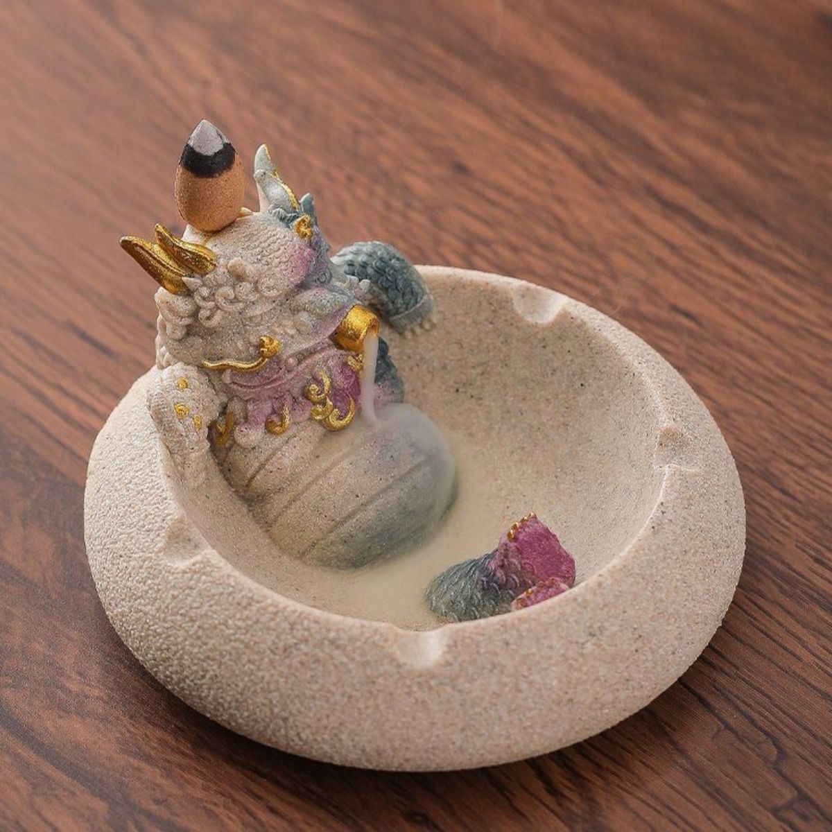 Dual-Use Backflow Incense Burner & Ashtray