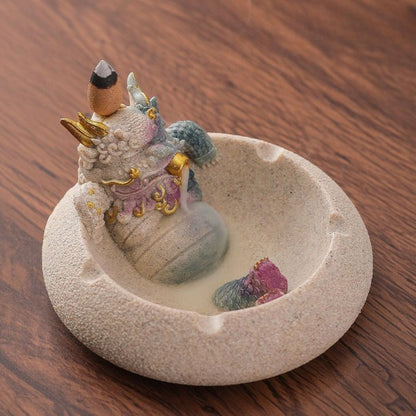 Dual-Use Backflow Incense Burner & Ashtray