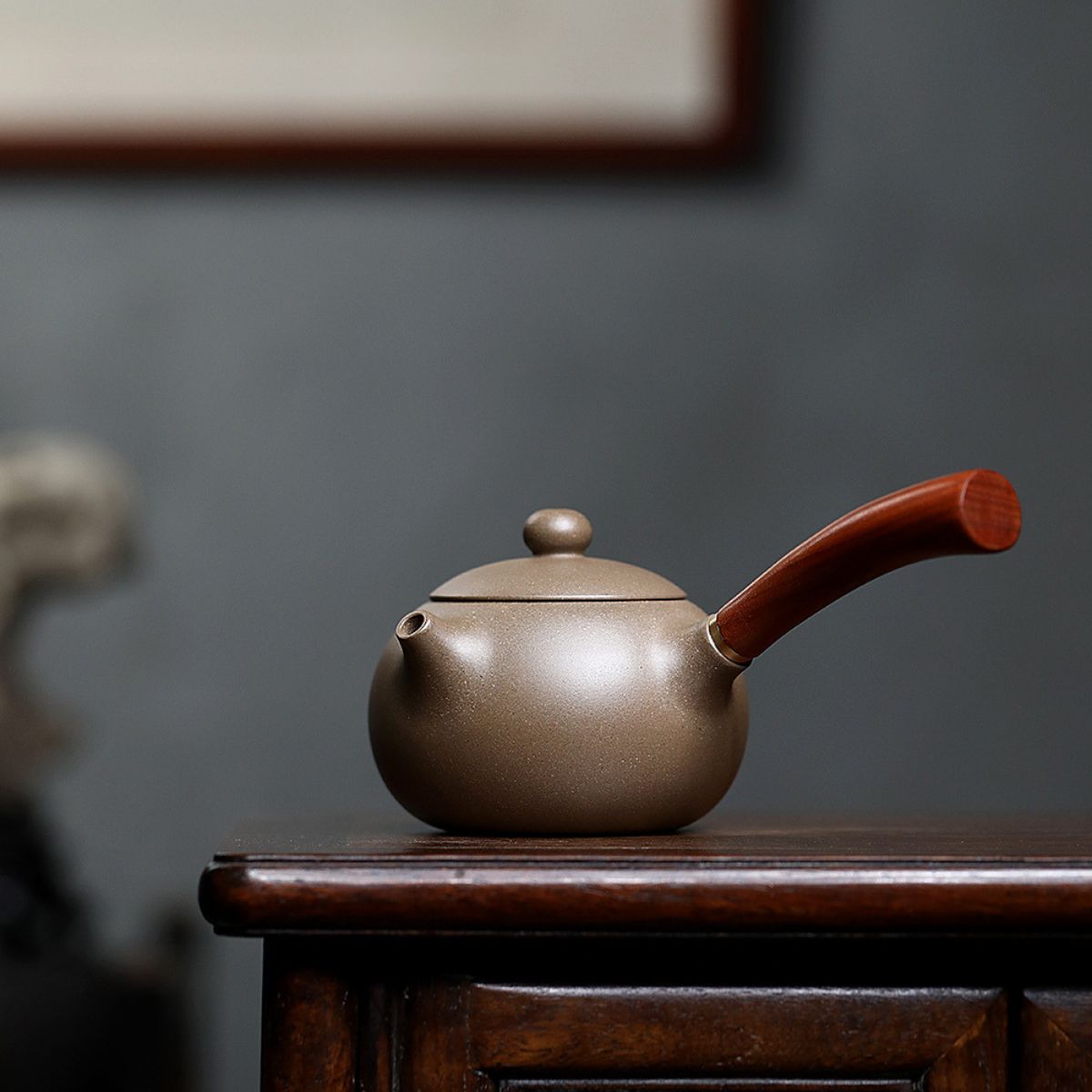 Side-Handle Tang Yu Zisha Teapot | Raw Ore Qing Hui Duan Clay | 250ml Gongfu Tea Pot