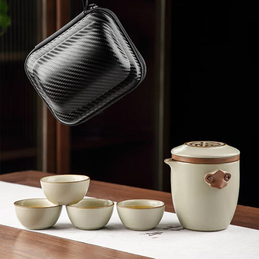Portable Ceramic Travel Tea Set
