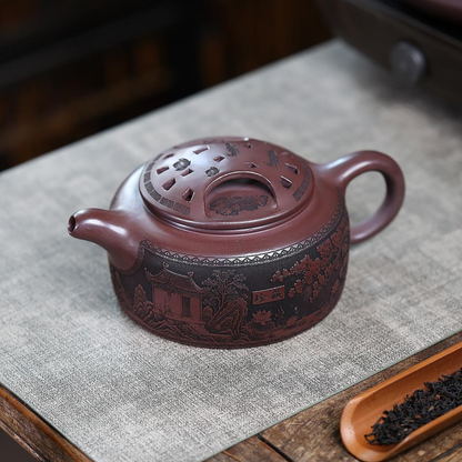 Niu Gai Lianzi Yixing Zisha Teapot – Original Mine Red Clay