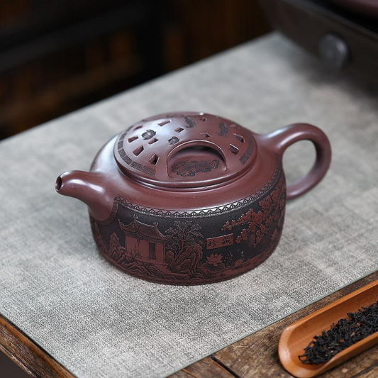Niu Gai Lianzi Yixing Zisha Teapot – Original Mine Red Clay