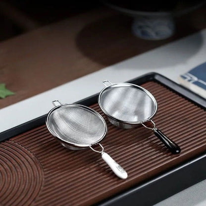Stainless Steel Tea Strainer with Ceramic Handle