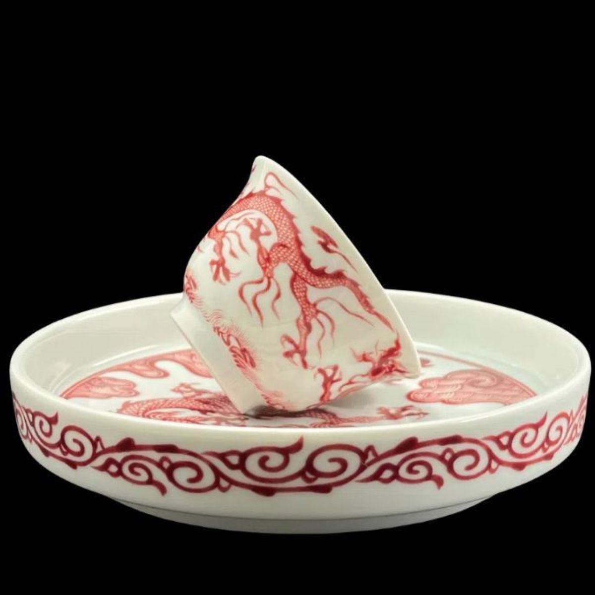 Dragon Soaring Over the Seas Gaiwan & Pot Tray Set – Lóng Téng Sì Hǎi | 2-Piece