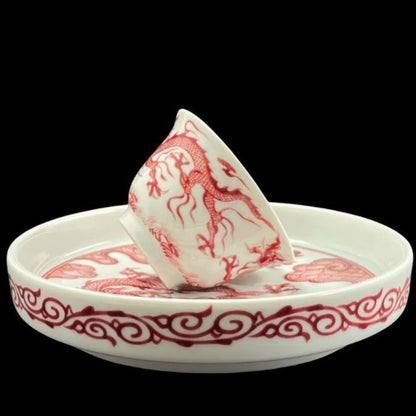 Dragon Soaring Over the Seas Gaiwan & Pot Tray Set – Lóng Téng Sì Hǎi | 2-Piece
