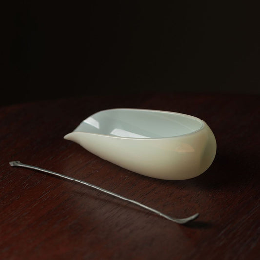 Ice Jade Glass Tea Scoop & Pick Set | Heat-Resistant Borosilicate