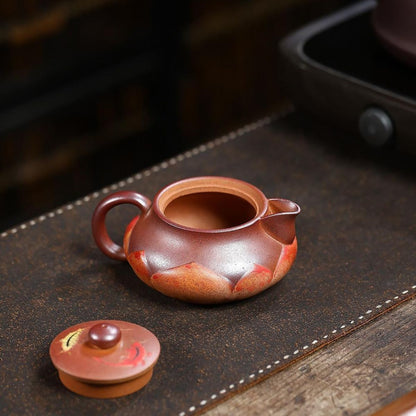 He Yu Xi Shui Yixing Teapot | Raw Duan Ni Wood-Fired Zisha Clay | Handcrafted 240ml
