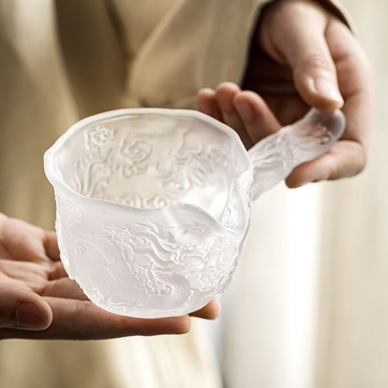 Embossed Liuli Side-Handle Pitcher – 200ml