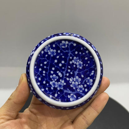 Jingdezhen Wood-Fired Blue & White Ice Plum Glaze Gongfu Tea Set – Collector’s Edition | 5-Piece