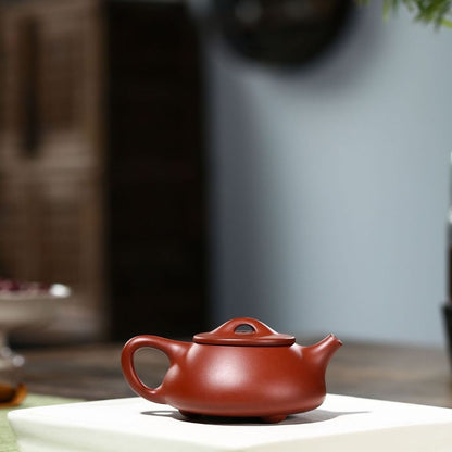 Handmade "Bamboo Shadow" Yixing Purple Clay Teapot 180cc with Certificate & Gift Box