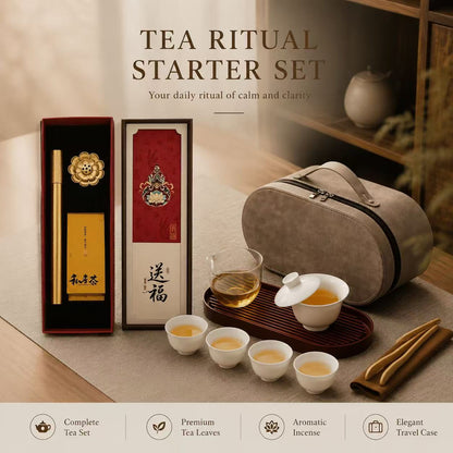Starter Tea Ritual Set | Complete Gongfu Tea & Incense Gift Set for Beginners