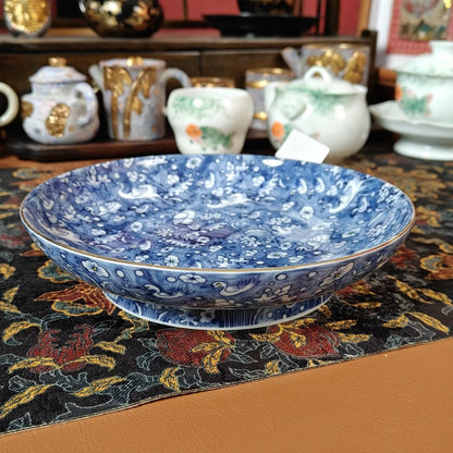 Crane Blue & White Enamel Jingdezhen Ceramic Teaware