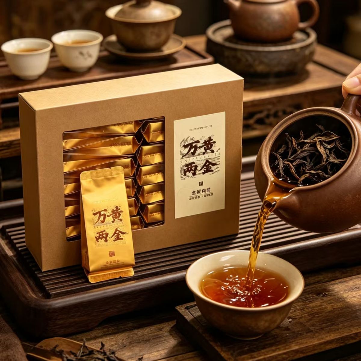 Huangjin Wanliang Gold Award Rougui | Wuyi Half-Rock Oolong | Peach & Honey Fruit Aroma