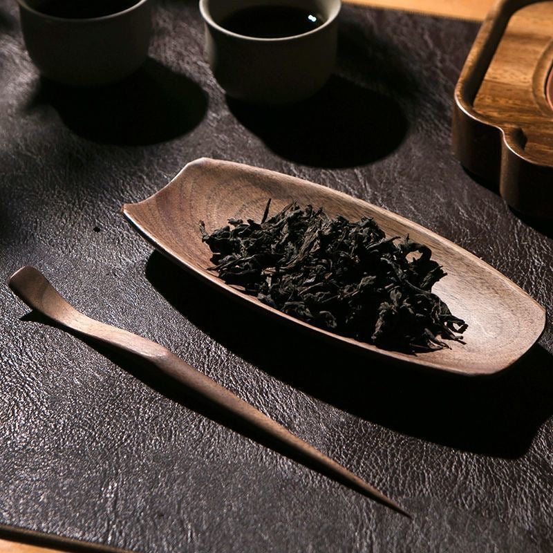 Black Sandalwood Tea Scoop & Tea Pick Set – Premium Ebony Wood Gongfu Tea Tools (2-Piece)