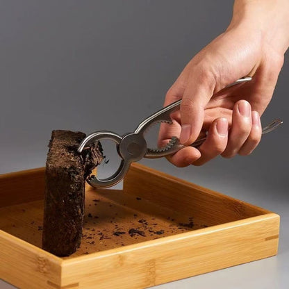 Premium Spring-Loaded Tea Tong - Dual-Purpose Pu-erh Cake Breaker & Nut Cracker