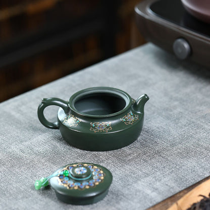 Falangcai Huating Yixing Teapot | Original-Ore Green Clay | 200ml Handcrafted Zisha