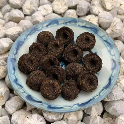 1990s Menghai Mini Tuo Cha Aged Ripe Pu-erh | 30-Year Dry Storage | Premium Shou Cha
