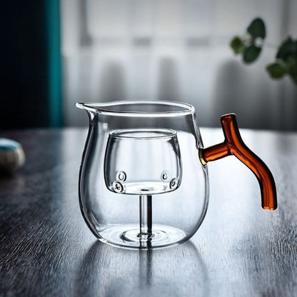 Xiao Qing Gan Glass Tea Pitcher – 500ml | Dedicated Citrus Pu-erh Infuser with Separator
