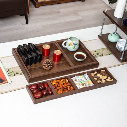 Chinese Tea Tray 7-Piece Serving Set – Multi-Compartment Snack & Dry Fruit Organizer