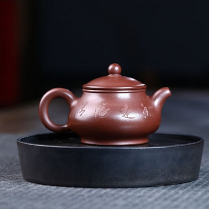 Semi‑Handmade Purple Clay "Pan" Teapot 220 ml