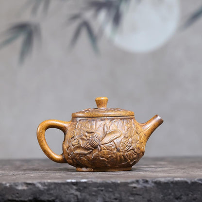 Yi Ban Xin Lian Yixing Teapot | Rare Longgu Jinsha Zisha Clay | Handcrafted 320ml