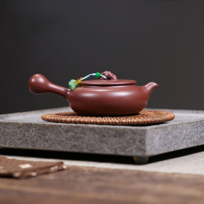 Taihu Stone Tang Yu Zisha Teapot | Raw Ore Purple Clay | 160ml Handcrafted Gongfu Tea Pot