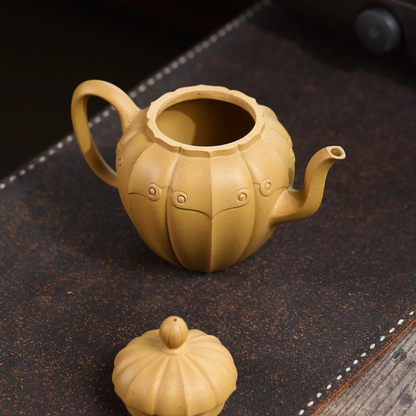 Ru Yi Gong Deng Yixing Zisha Teapot – Original Mine Golden Duan Clay (280cc)