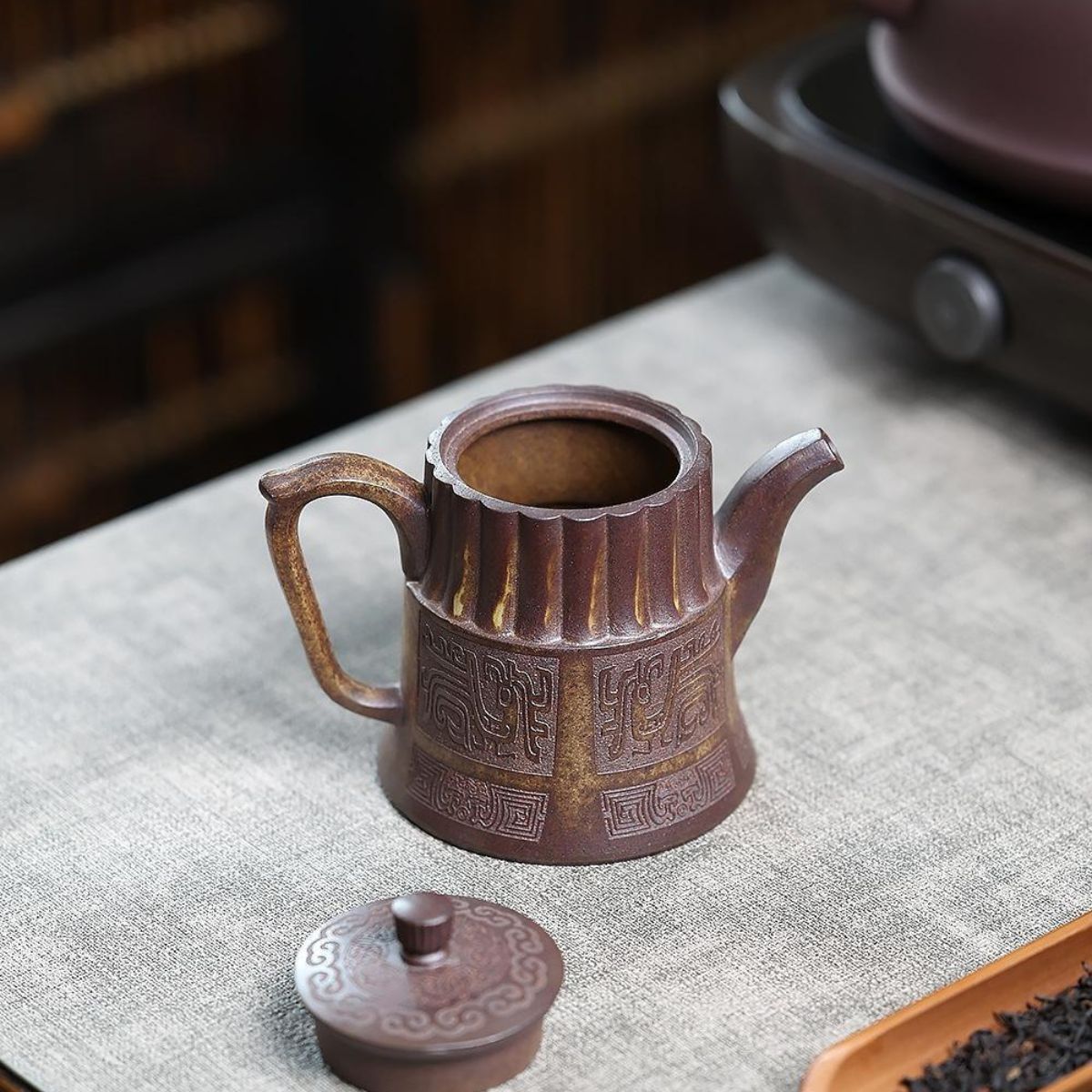 Kui Wen Jin Zhong Yixing Teapot | Raw High-Fire Duan Ni Zisha Clay | Handcrafted 250ml