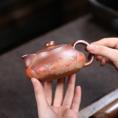 He Yu Xi Shui Yixing Teapot | Raw Duan Ni Wood-Fired Zisha Clay | Handcrafted 240ml