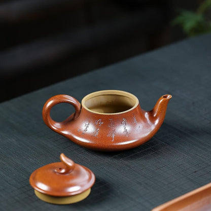 Yi Fan Feng Shun Yixing Teapot | Duan Ni Fire-Cloud Zisha Clay | Handcrafted 170ml