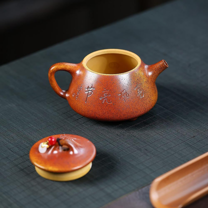 Zhu Yun Gao Piao Yixing Zisha Teapot – Original Mine Duan Clay Fire Cloud Fired (240cc)