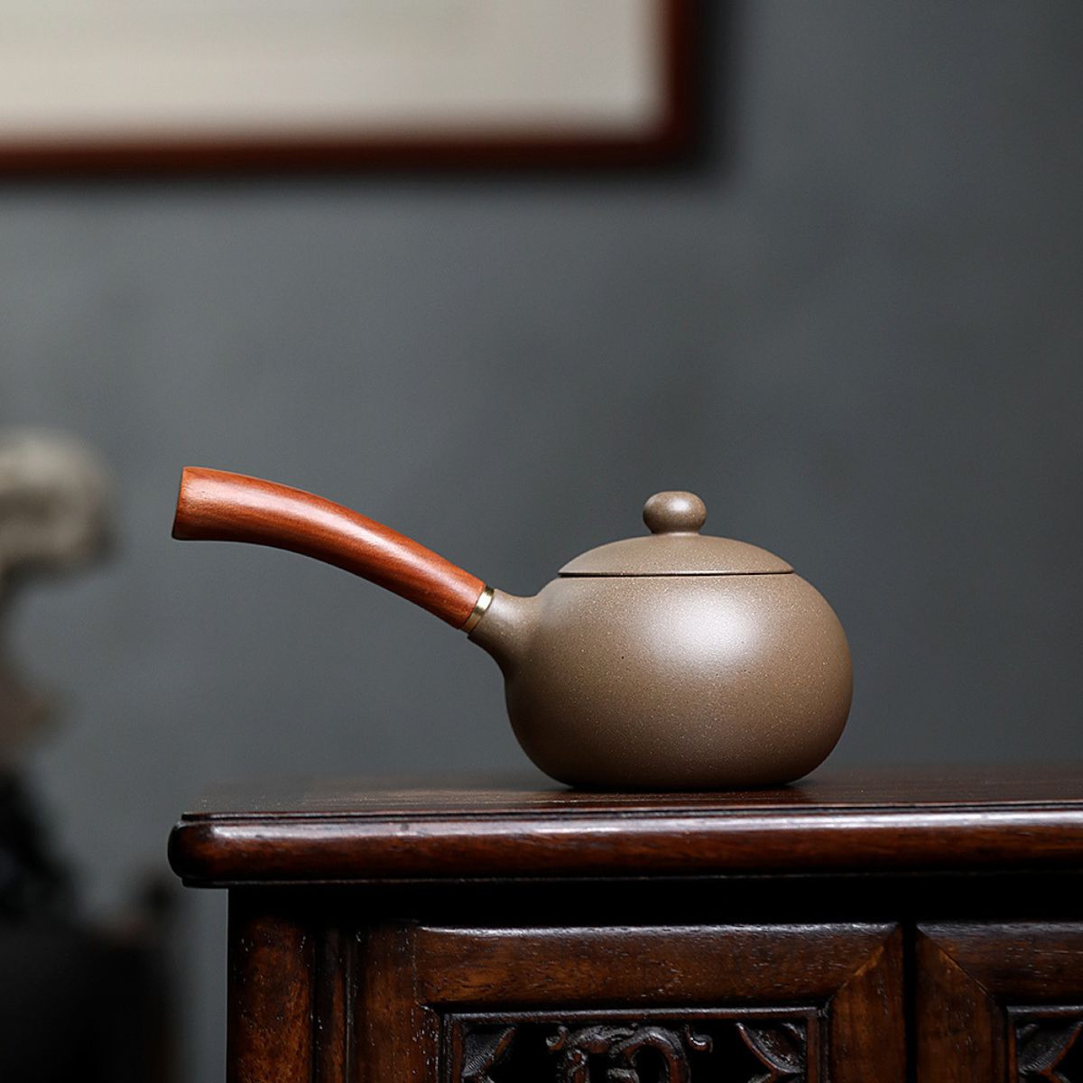 Side-Handle Tang Yu Zisha Teapot | Raw Ore Qing Hui Duan Clay | 250ml Gongfu Tea Pot