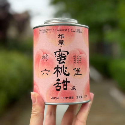 Hua Zhang Liu Bao Tea — Honey Peach Sweet | Light, Fresh & Naturally Fruity Dark Tea