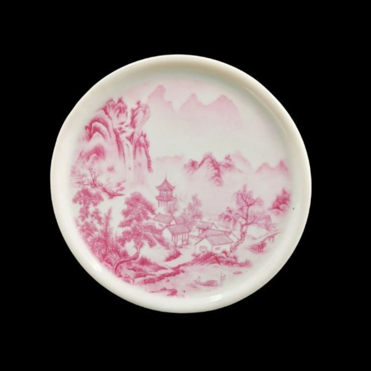 Jingdezhen High-Fire Famille Rose Mountain Stream Gongfu Tea Set – Gāo Shān Liú Shuǐ | 4-Piece