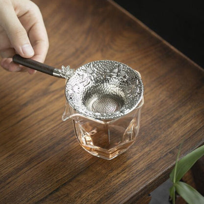 Koi Fish Tea Strainer Set | Handcrafted Loose Leaf Infuser with Stainless Steel Drip Tray