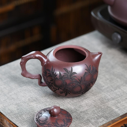 Shou Tao Bao Chun Yixing Zisha Teapot – Original Mine Red Clay (650cc)