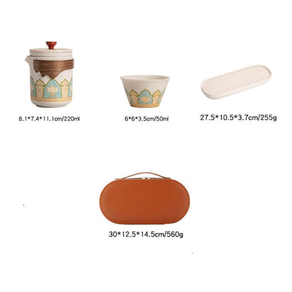 Elegant Ceramic Travel Tea Set