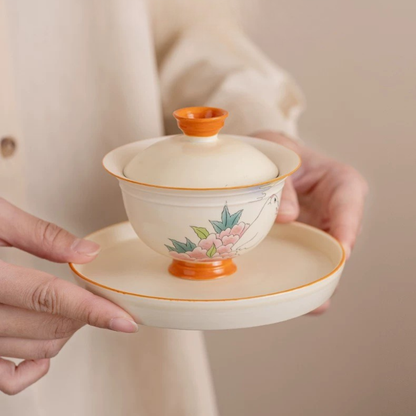Moon-Gazing Rabbit Gaiwan Tea Set