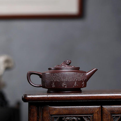 Handmade Yixing Purple Clay Teapot 350ml - Original Ancient Red Clay Zisha Gongfu Tea Pot