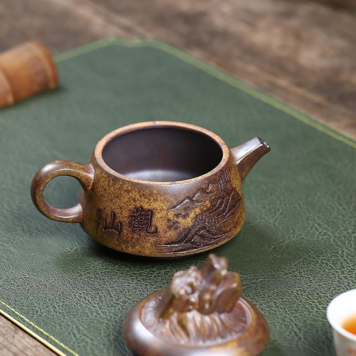 Yixing Purple Clay Teapot 250ml - Handmade Zisha Gongfu Tea Pot with High-Fired Duan Ni Clay