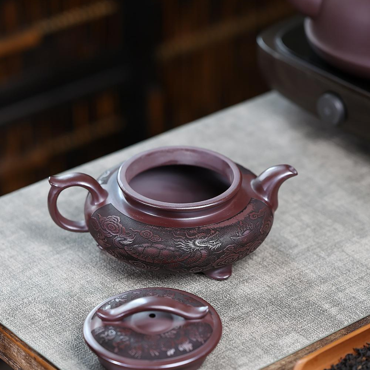 San Zu Yun Qiao Yixing Zisha Teapot – Original Mine Red Clay