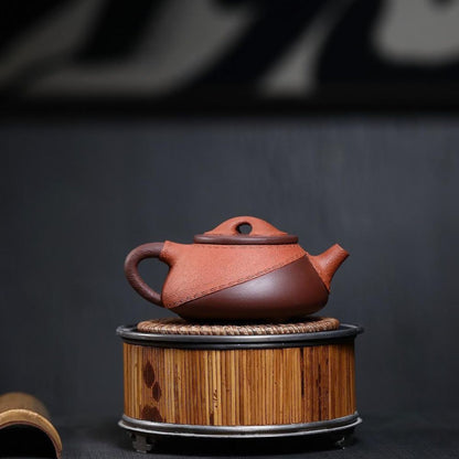 Pi Ge Shi Piao Yixing Teapot | Raw Zi Ni & Jiang Po Ni Dual Clay | Handcrafted 280ml