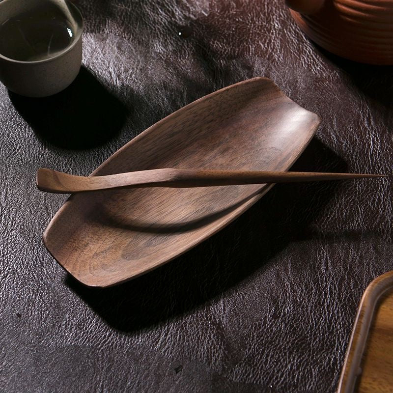 Black Sandalwood Tea Scoop & Tea Pick Set – Premium Ebony Wood Gongfu Tea Tools (2-Piece)