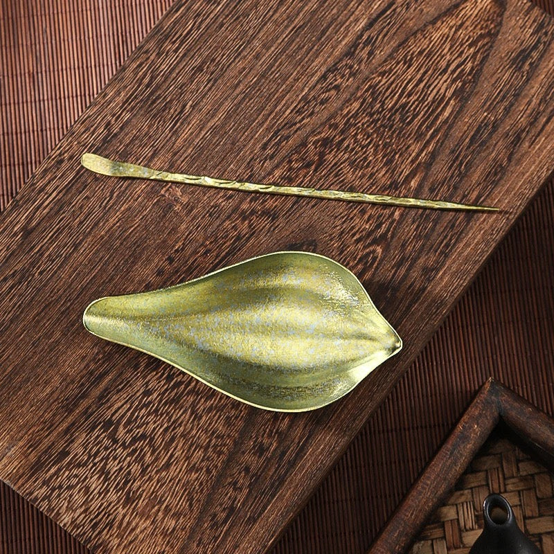 Pure Titanium Tea Scoop & Tea Pick Set – Lightweight Gongfu Tea Tools (2-Piece) | 4 Colors