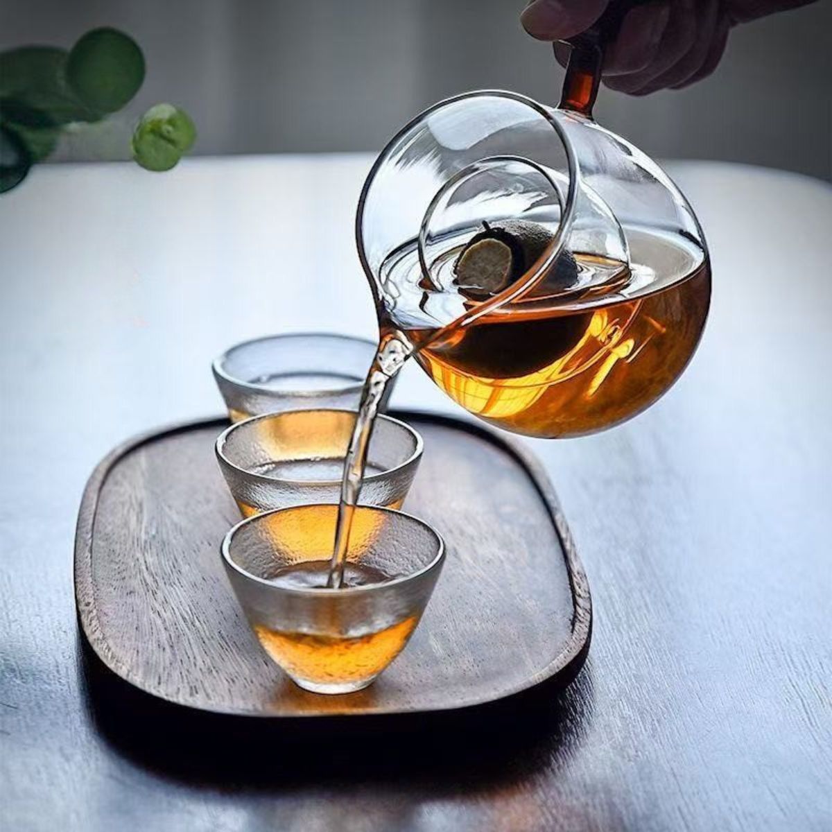 Xiao Qing Gan Glass Tea Pitcher – 500ml | Dedicated Citrus Pu-erh Infuser with Separator
