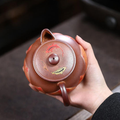 He Yu Xi Shui Yixing Teapot | Raw Duan Ni Wood-Fired Zisha Clay | Handcrafted 240ml