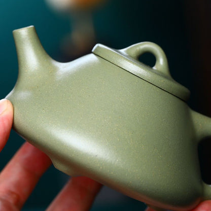Handmade Yixing Purple Clay Teapot 200ml - Aged Dou Qing Sand Ziye Shipiao by Chen Wenbo